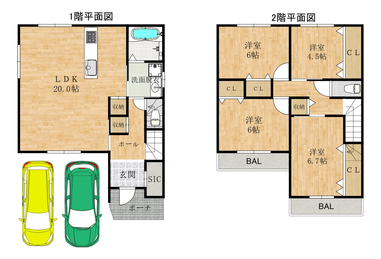 東香里2丁目　2号地　ぷらん図